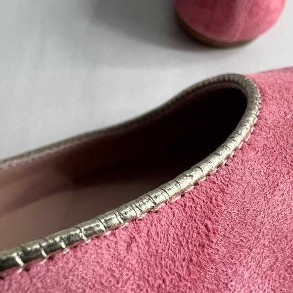 Summit White Mountain Pink Suede Leather Square Toe Flats Size 9 Made in Italy - Picture 9 of 9